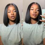 Closure bob unit hair blend