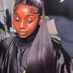 Full Frontal Yaki Straight 24" Hair + Detachable Yanki Ponytail