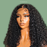 Full Frontal Pure Human Hair with Water Curl Blend