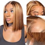 4by4 full closure human hair bob unit s10”